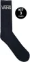 Meia Cano Alto Vans Kit 3 Pares Classic Crew - Preto