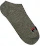 Meia Fila Cano Invisível Kit/3 Pares Mistas 39-43 Masculino - Preto/Mescla/Branco