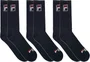 Meia Fila Cano Longo Kit/3 Pares 39-43 Masculino - Preto