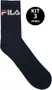 Meia Fila Cano Medio Kit/3 Pares 39-43 Masculino - Preto