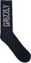 Meia Grizzly Stamp - Preto