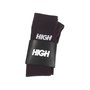 Meia High Logo - Marrom
