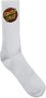 Meia Santa Cruz Classic Dot Algodão Cano Longo - Branco