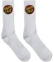 Meia Santa Cruz Classic Dot Algodão Cano Longo - Branco