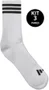 Meia Unissex Adidas Cush Crew Kit/3 Pares Cano Medio - Branco