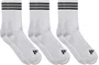 Meia Unissex Adidas Cush Crew Kit/3 Pares Cano Medio - Branco