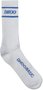 Meia Unissex Dhoobasic Dist 100% Macia e Transpirável - Branco/Azul