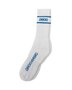 Meia Unissex Dhoobasic Dist 100% Macia e Transpirável - Branco/Azul