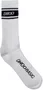 Meia Unissex Dhoobasic Dist 100% Macia e Transpirável - Branco/Azul
