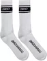 Meia Unissex Dhoobasic Dist 100% Macia e Transpirável - Branco/Azul