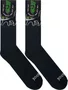 Meia Unissex Gnarly Cat Smoke Cano Longo Algodão Macio - Preto