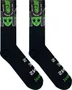 Meia Unissex Gnarly Cats Aliens Cano Longo Algodão - Preto