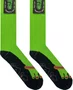 Meia Unissex Gnarly Cats Big Foot Cano Longo Algodão - Verde