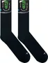 Meia Unissex Gnarly Fear Cano Longo Algodão Macio - Preto