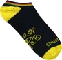 Meia Unissex Gnarly Jamaica Cano Curto Algodão Macio - Preto/Amarelo