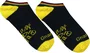 Meia Unissex Gnarly Jamaica Cano Curto Algodão Macio - Preto/Amarelo