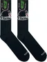 Meia Unissex Gnarly Lillar Cano Longo Algodão Macio - Preto