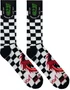 Meia Unissex Gnarly Noveline Check Cano Longo Algodão Macio - Black/White