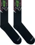 Meia Unissex Gnarly Panico Cano Longo Algodão Macio - Preto