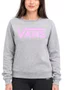Moletom Feminino Vans Classic V Crew Manga Longa Careca Estampado - Cinza Mesclado