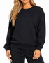 Moletom Feminino Vans Crew Neck Fleece - Preto
