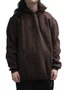 Moletom Masculino Big Freesurf Fenhado Basico Logo - Marrom