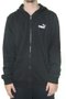 Moletom Masculino Puma Aberto Ess Small Logo FZ com Capuz- Preto
