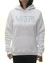 Moletom Feminino Vans Classic V II Hoodie Manga Longa Estampado com Capuz - Branco