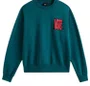 Moletom Masculino Vans Stretch Crackle Crew - Verde Escuro
