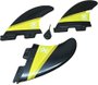 Quilha para Prancha de Surf Expans FCS2 - Preto/Amarelo