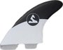 Quilha para Prancha de Surf Soulfins Pro HC SL2 FC2 Fibra - Preto/Branco
