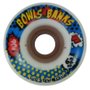 Roda Skateboard Moska Bowls Banks 62mm - Branco/Azul